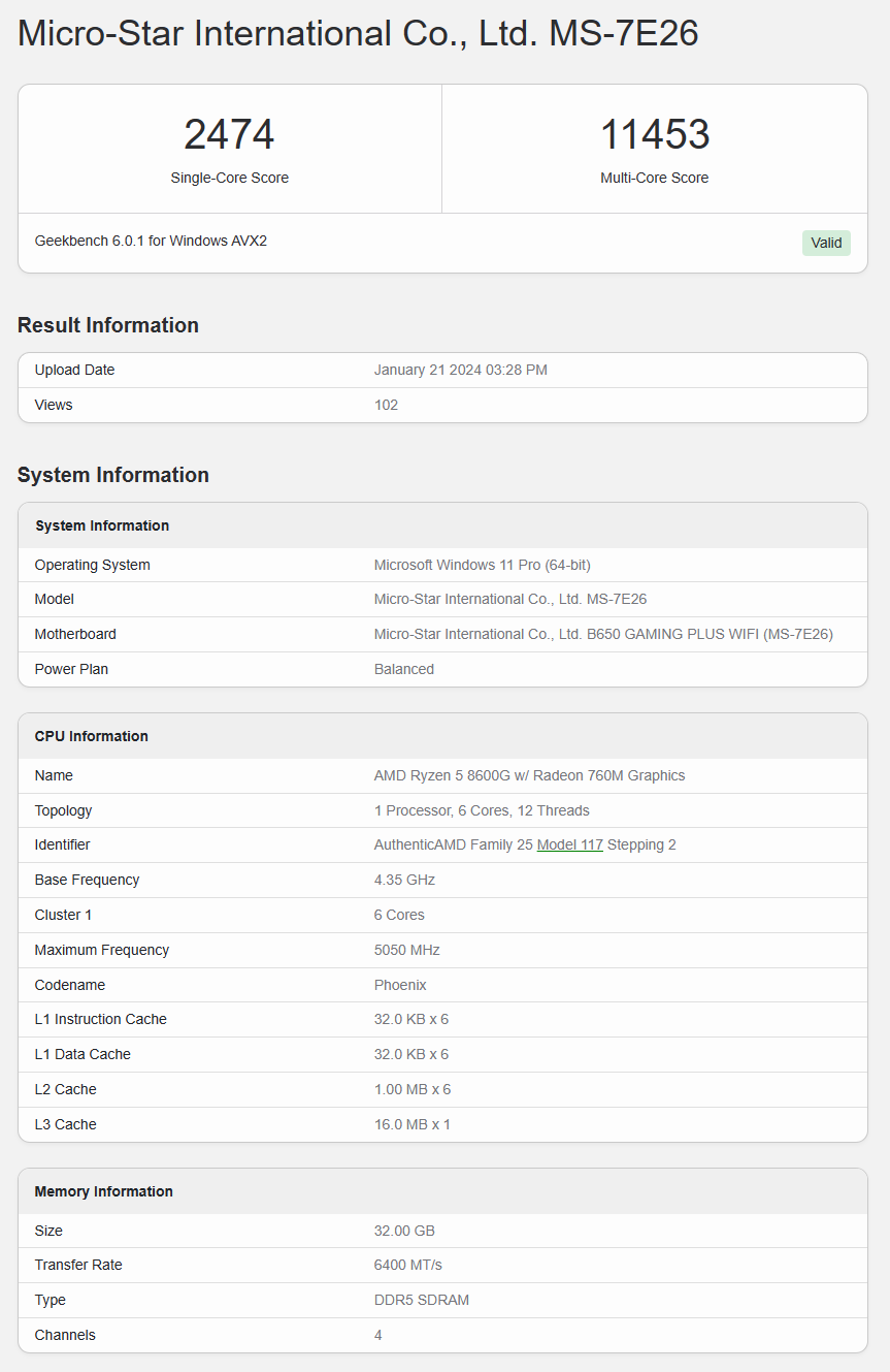 AMD 锐龙 8700G / 8600G APU 测试:单核性能较 5000G 系列提升约 30%