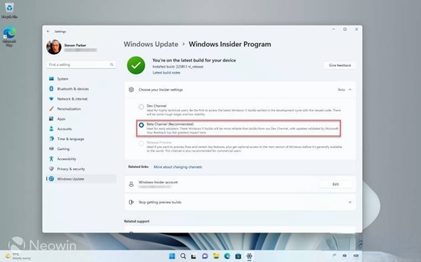 win11 canary怎么回到beta频道？win11canary回到beta方法