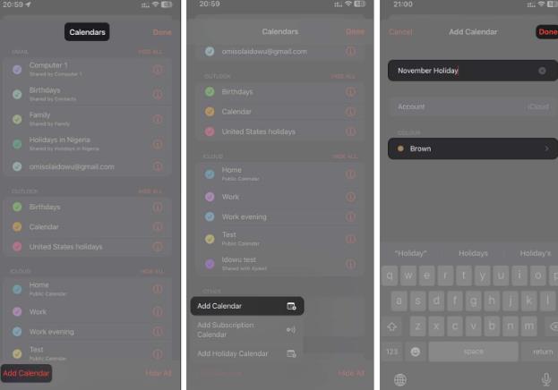 在iPhone和iPad上如何共享日历