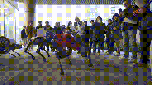 上海街头偶遇未来科技!机器狗和外骨骼机器人都来为2024 GDC造势