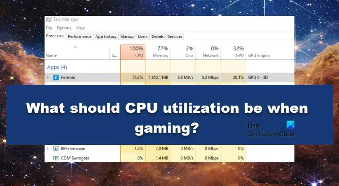 合理的CPU利用率在游戏中应该是多少？