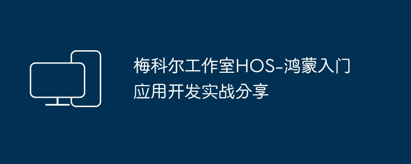 梅科尔工作室HOS-鸿蒙入门应用开发实战分享