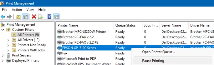 如何在Windows 11中暂停打印