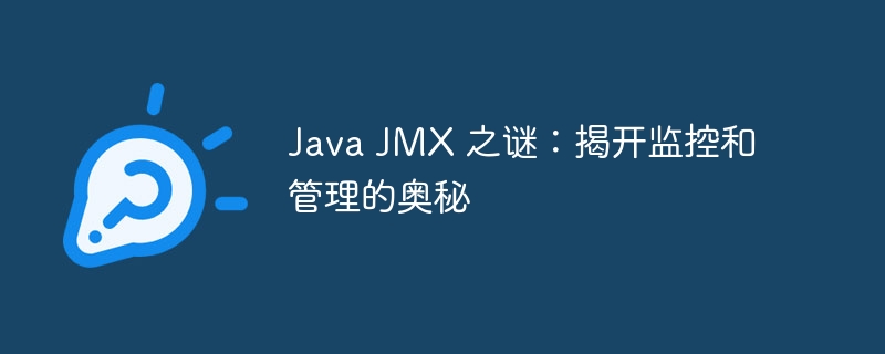 Java JMX 之谜:揭开监控和管理的奥秘