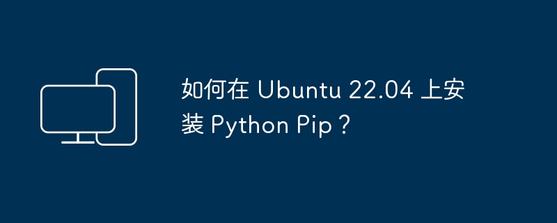 如何在 Ubuntu 22.04 上安装 Python Pip?