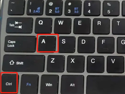 如何使用组合键实现全选操作
