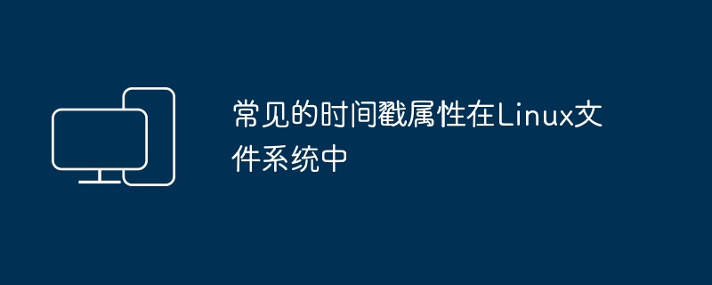Linux文件系统中常见的时间戳属性