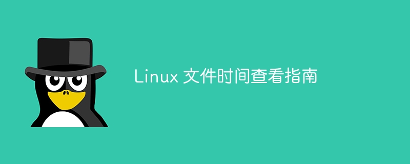 如何查看 Linux 文件的时间戳