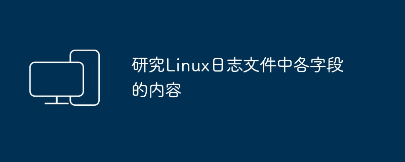 分析Linux日志文件中不同字段的内容