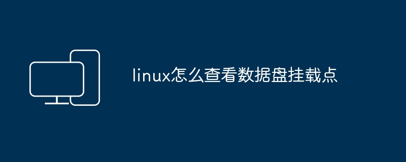 如何检查Linux中数据磁盘的挂载位置