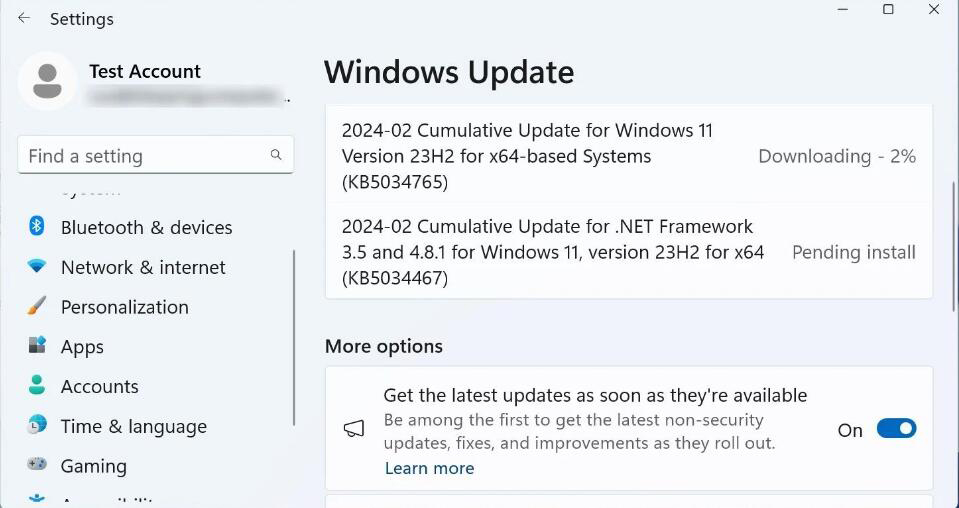 Win11推送22H2/23H2二月累计更新补丁KB5034765(附完整更新日志)