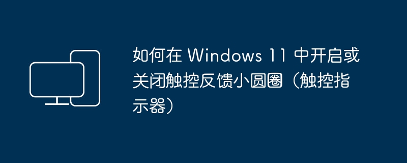 在 Windows 11 中如何启用或禁用触摸指示器