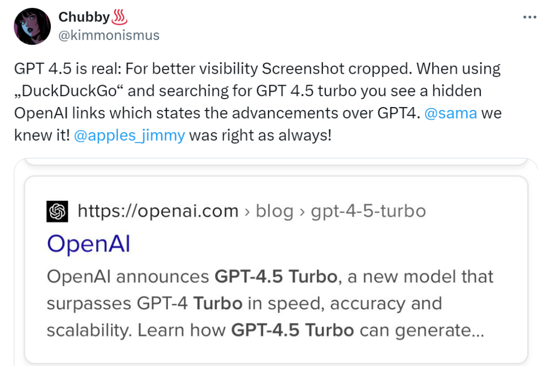 GPT-4.5 Turbo意外曝光,官方网页被扒出,网传明天就上线