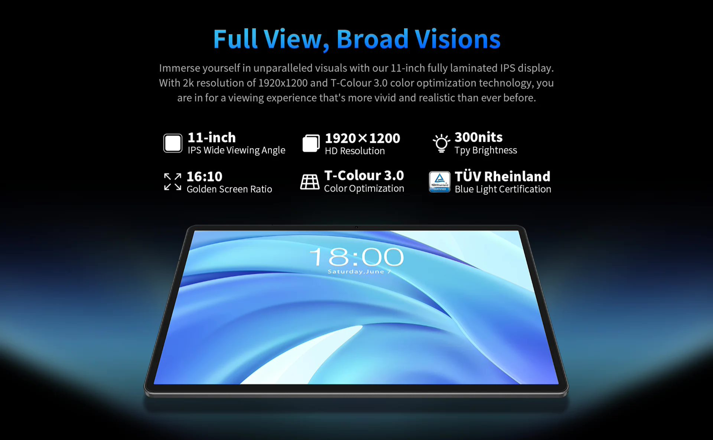 台电海外推出 T50 HD 平板电脑:紫光展锐 T606、CNC 铝合金机身