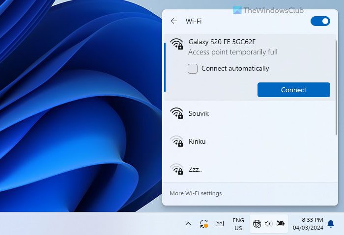 解决Windows PC连接临时网络时出现的错误