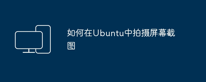如何在Ubuntu中拍摄屏幕截图