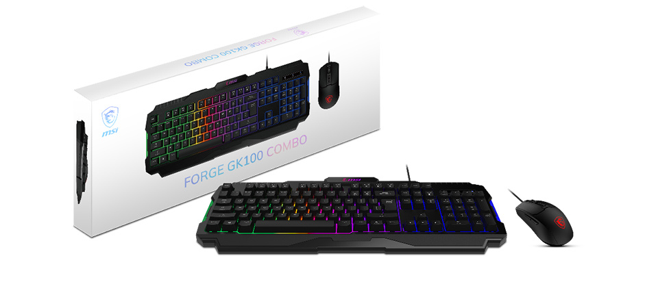 微星推出 FORGE GM100 鼠标与 GK100 键盘,支持 RGB 灯效