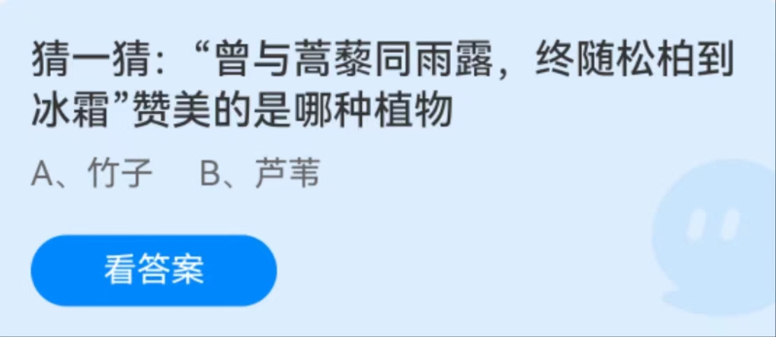 赞美的植物是哪种？