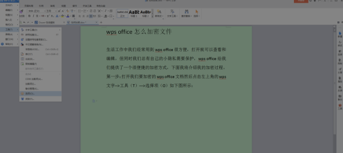 wps office文件加密教程-wps office文件加密的步骤
