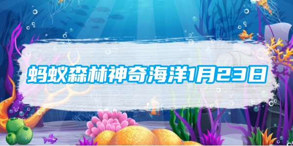 蚂蚁森林神奇海洋1月23日：管眼鱼的透明脑袋里有两颗绿色圆球猜猜是什么