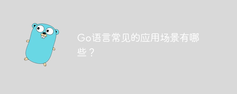 Go语言常见的应用场景有哪些?