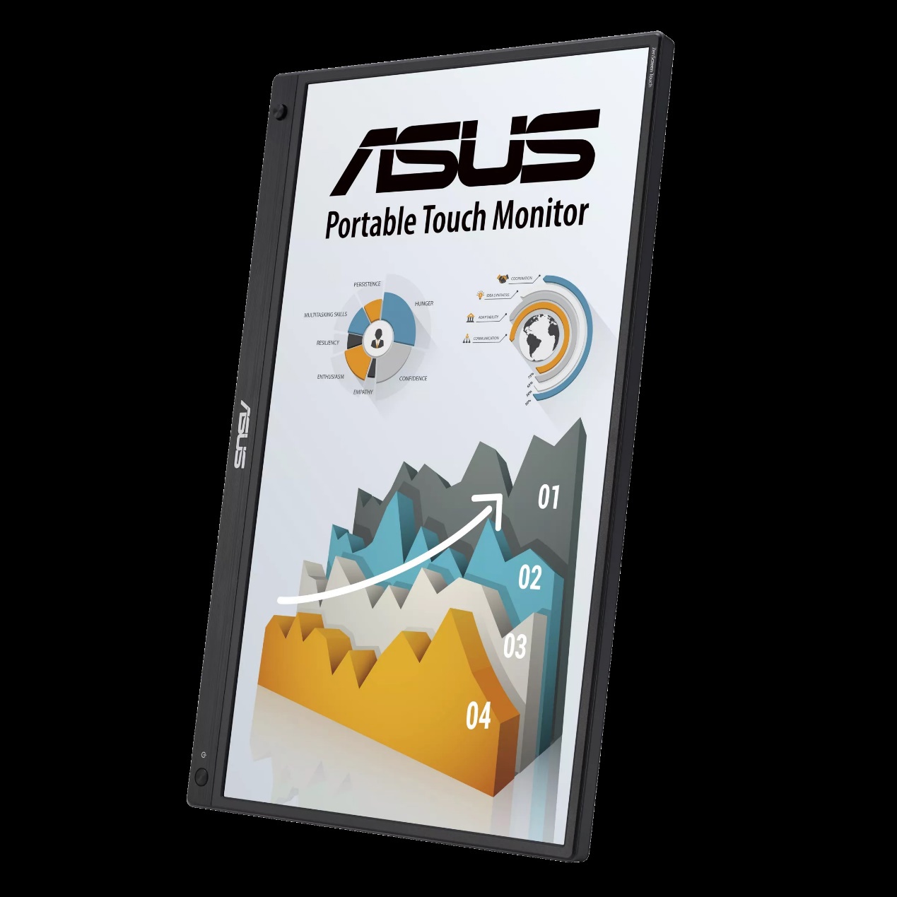 华硕推出 ZenScreen Touch MB16AMTR 便携触控显示器,内置四小时续航电池