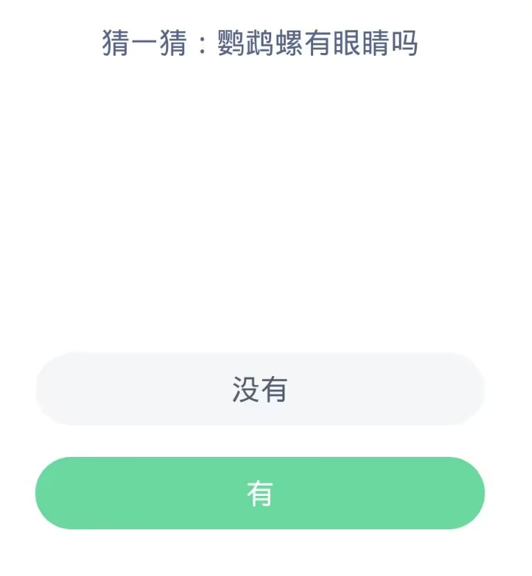 蚂蚁森林神奇海洋1月31日：鹦鹉螺有眼睛吗