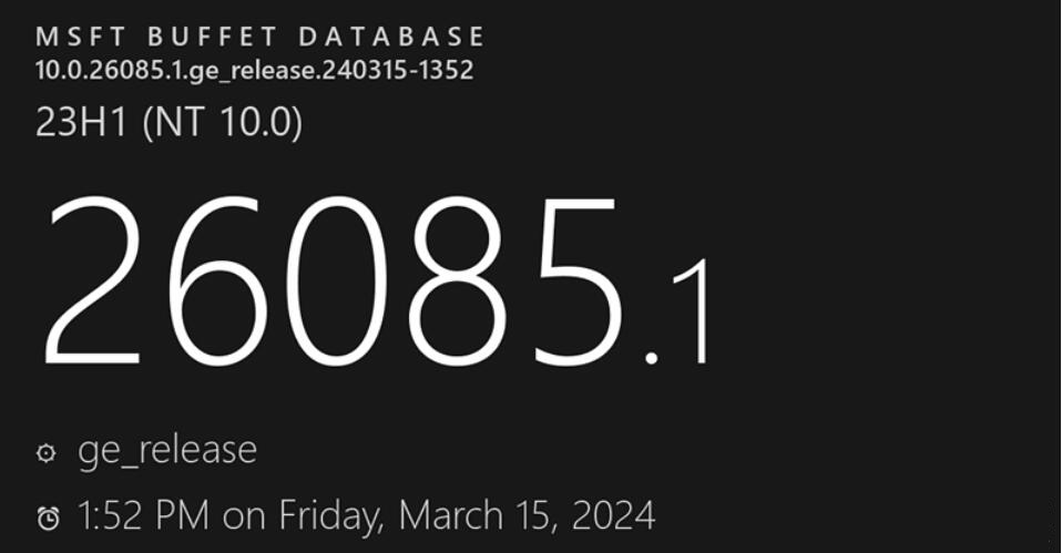 Win11推送Canary / Dev Build 26085更新补丁:修复大量 Bug