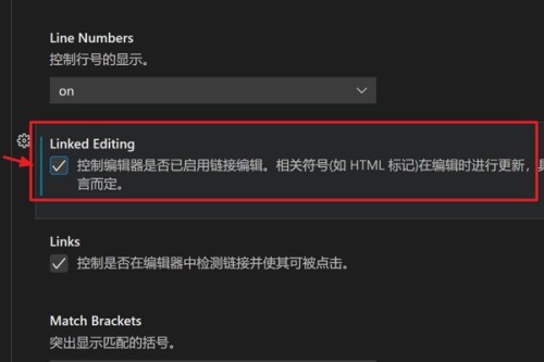 Vscode怎么启用链接编辑_Vscode启用链接编辑方法