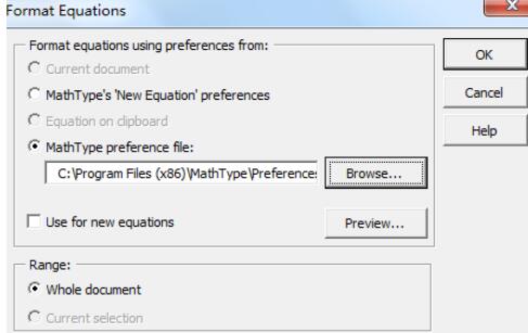 MathType选项卡中快速格式化公式的步骤