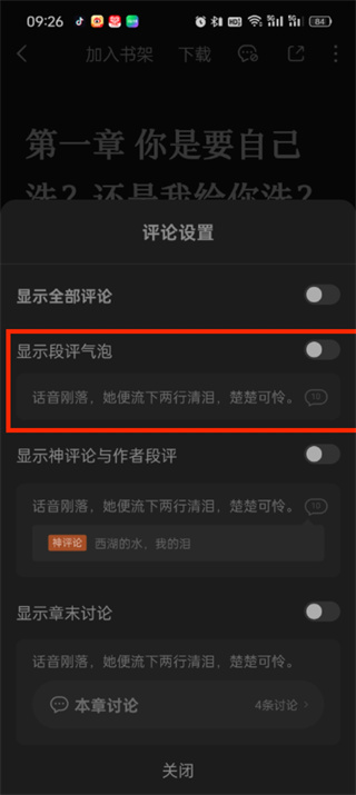 番茄小说段评在哪里看
