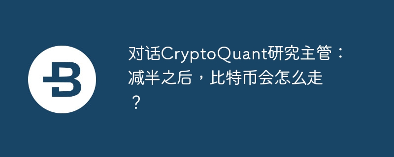 对话CryptoQuant研究主管：减半之后，比特币会怎么走？