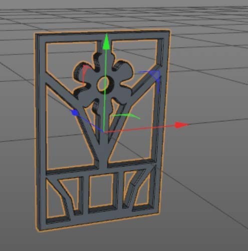 C4D使用样条线制作花窗模型的操作步骤