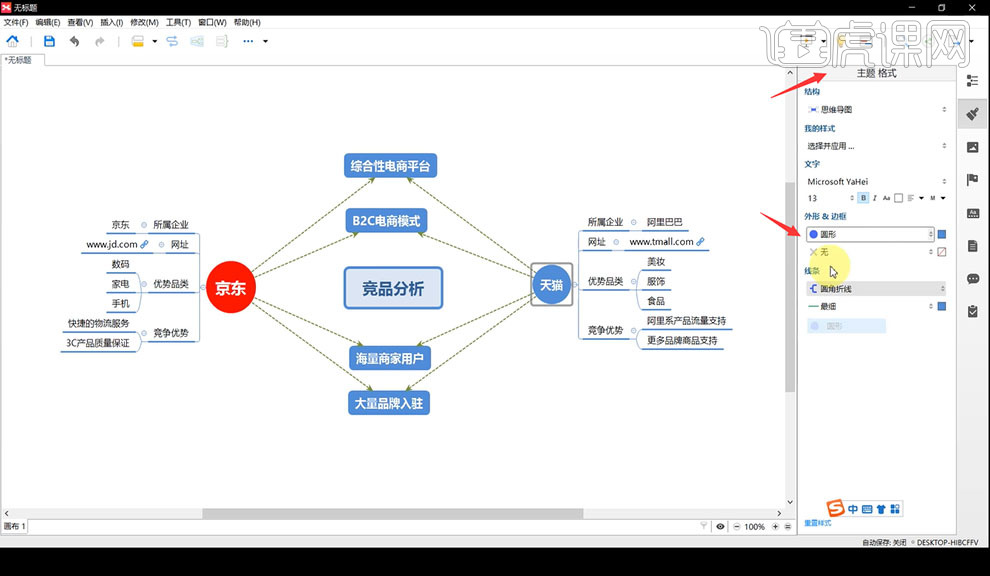 xmind竞品分析思维导图免费分享