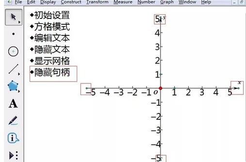 几何画板迷你坐标系绘图的操作方法