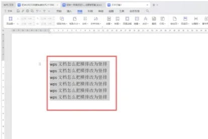wps怎么把横向变竖向？-wps把文字横向变竖向的方法
