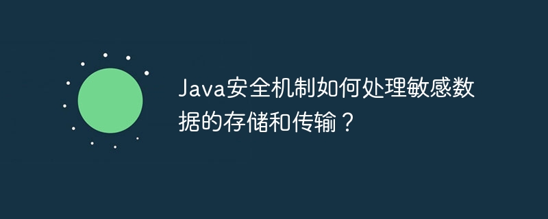 Java安全机制如何处理敏感数据的存储和传输?