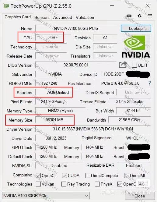 96GB 版英伟达 A100 计算卡现身闲鱼:7936SP,核心规模比 80GB 版大 15%