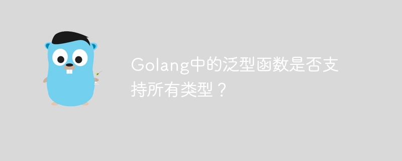 Golang中的泛型函数是否支持所有类型?