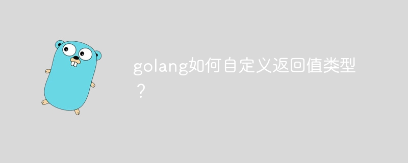 golang如何自定义返回值类型?