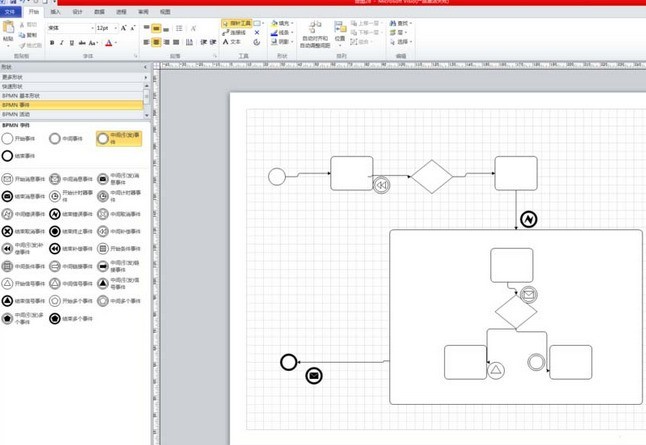 Microsoft Office Visio新建BPMN图的操作流程