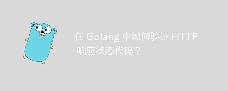 在 Golang 中如何验证 HTTP 响应状态代码?