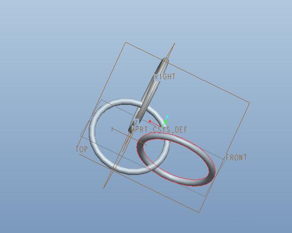 Proe方向阵列创建环扣环模型的操作步骤