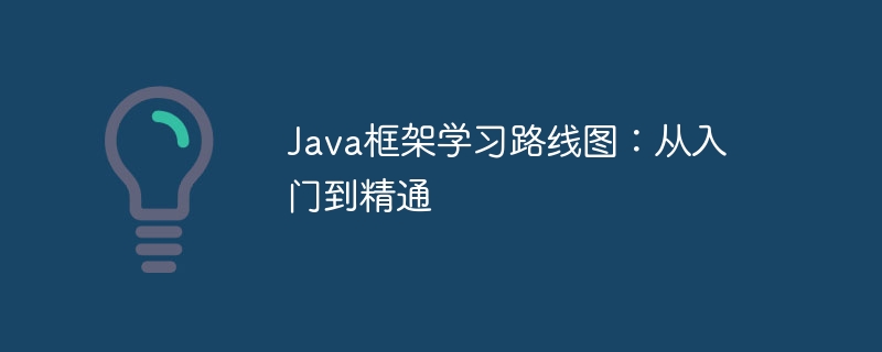 Java框架学习路线图:从入门到精通