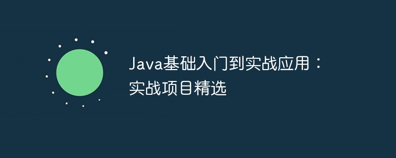 Java基础入门到实战应用:实战项目精选