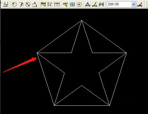 autocad2007怎么画五角星图形 autocad2007画图教程