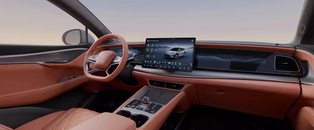 比亚迪海狮 07 EV 内饰官图公布：北京车展正式上市