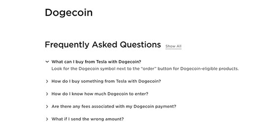 马斯克很快将重启比特币付款？特斯拉官网新增狗狗币支付(DOGE)！