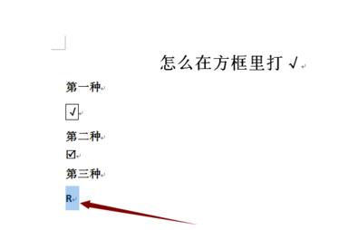 word文档在方框中打勾的简单方法