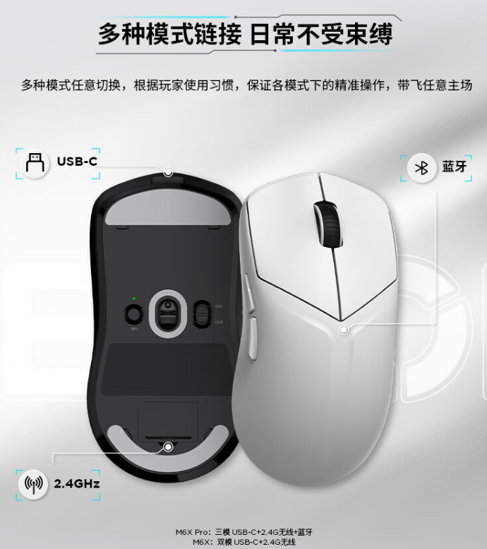 联想拯救者 M6X Pro 鼠标上架:PAW3395 传感器、三模连接,首发 99 元